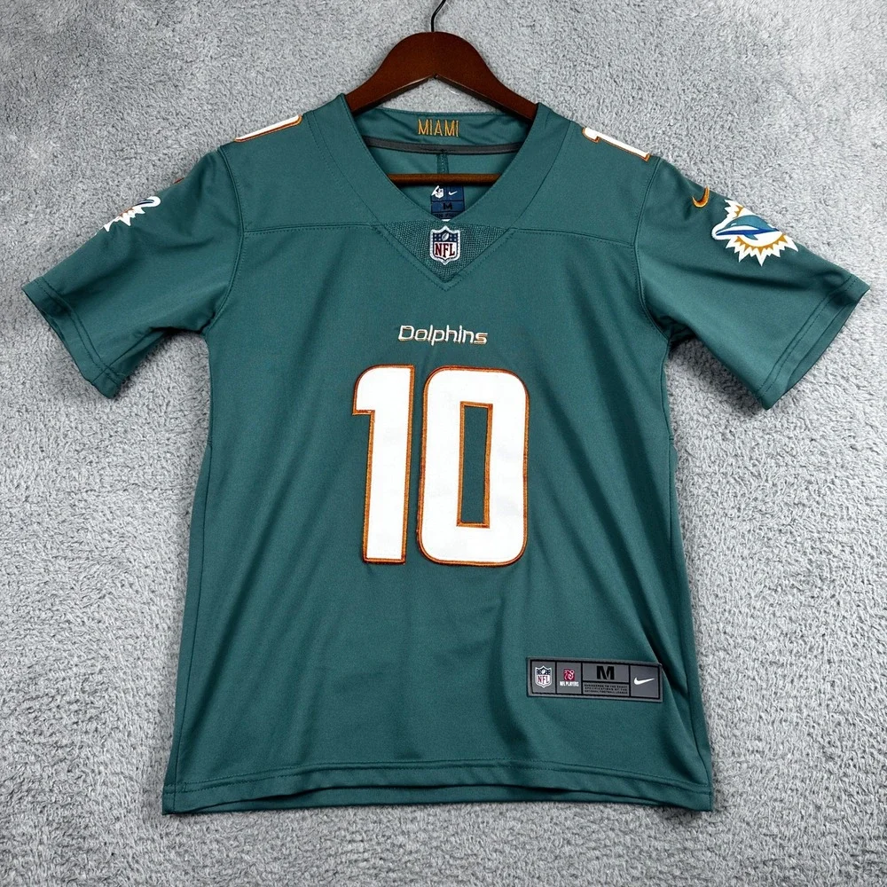 Tyreek Hill Miami Dolphins Nike Football Jersey Boys Medium Aqua Teal #10
